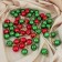 Set of balls plastic D-3 cm, 56 pcs "Triangle" red green