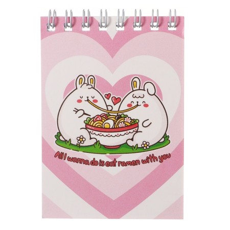 Notepad A7, 40 sheets in a cage on the crest "MIX for Girls", covered cardboard, mix-14