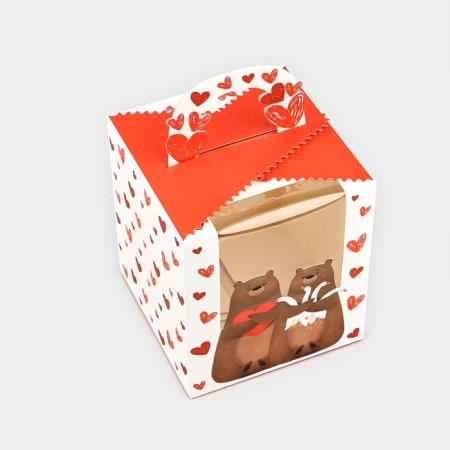 Folding box "with love" 14 x 16 x 14 cm-2