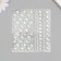 Stick plastic rhinestones, pearls "heart and circles" 8.5x9.5 cm