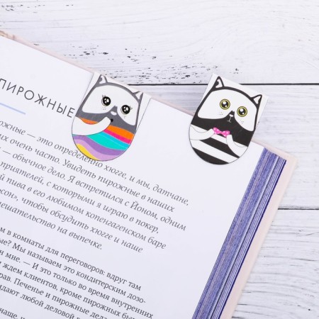 Magnetic bookmarks on the “cat deeds” substrate, 6 pcs.-3