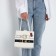 Female bag, lightning tout, white color