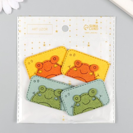 Decor for creativity claims. suede "joyful frog" mix 5.5x3.4 cm-3