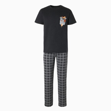 Homemade male set (T -shirt/pants) "Friendly Family", color Anthracite, size 58-7