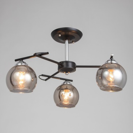 Chandelier 1108/3cr E27 40W Black-chromium 54x54x24 cm Bayerlux-1