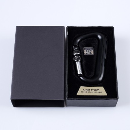 Electronic lighter "carbine", spiral, black, USB-3