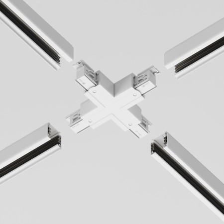 The X-shaped connector for the Technical Tracx-31W, 16.6x16.6x3.2 cm, white color, white-4