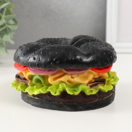 Piggy bank "Black Burger" height 7.5 cm, D-13 cm-1