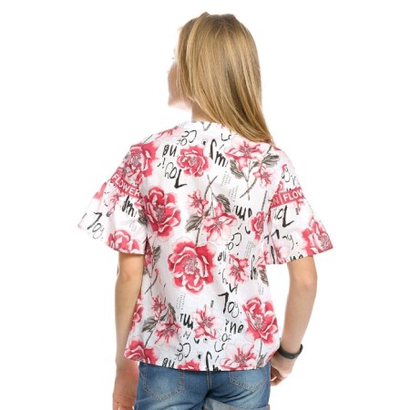 Blouse for girls, height 128 cm, white color-1