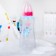 A bottle for feeding "Bunny: Mom and kids", classic throat, 250 ml., 0 months, fitted, with handles