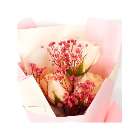 A premium bouquet of soap roses, 3 pcs-9