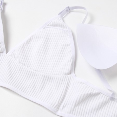 Female set (top, panties) color white, size 42-44-4