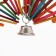 Toy for birds "Fan" with a bell, multi -colored, 20 x 20 cm