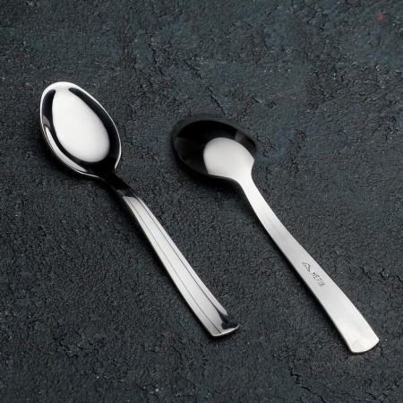 Spoon of coffee "celebration", thickness 2 mm, silver color