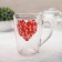 Glass mug "Flower Heart", 300 ml, MIX drawing