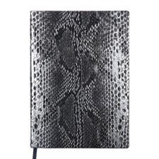 Diary Lowed A6+, 160 sheets of Escalada, soft cover of artificial leather, lies, cream block 70g/m2, gray
