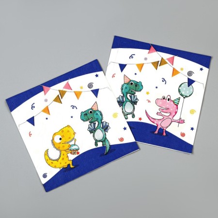 Paper Napkins "Happy Dinosaurians", in a set of 20 pcs.