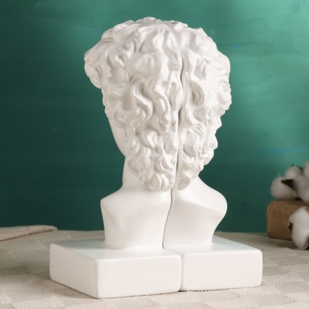 Holder-stand for the books "Bust of David" set 2pcs, 25cm, white-4