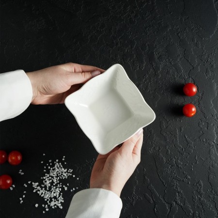 Saletnik porcelain share "Susan", 200 ml, 11 × 11 cm, white color-6