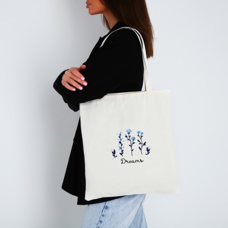 Shoper Dreams, 35 x 0.5 x 40 cm, embroidery, white-4