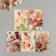 Cardboard "retro flowers" set 10 pcs (5 types) 4x6 cm