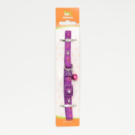 The two -layer collar with the Fastx "Bunny", 30 x 1 cm, purple-7