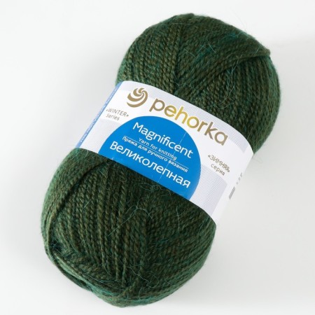 Yarn "magnificent" 30% Angora, 70% Acrylic volume 300m/100g (448-sv. Olival)-1