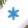 New Year's set for decor "Snowflakes" 12 pcs., Blue color