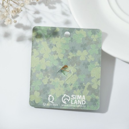 Brooch "Clover" luxurious, the color is dark green in gold-3