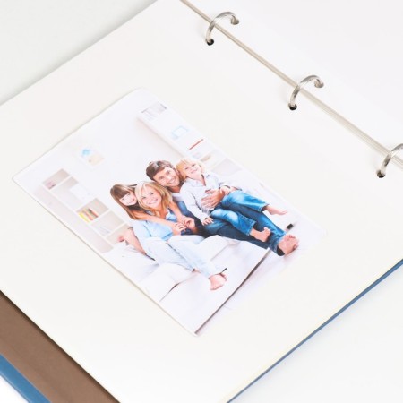 Photo album magnetic 26 sheets "Flowering on blue" density 550 g 3x23.5x22.7 cm-3