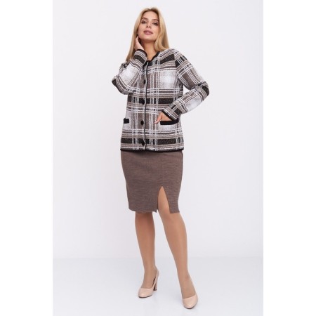 Female suit, size 48, coffee color-1