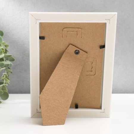 Photo frame 10x15 281s white with silver (plastic screen)-3