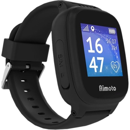 Children's smart hours Aimoto Kid, 1.2 ", GPS, SOS, History of movements, safe zone, black-1