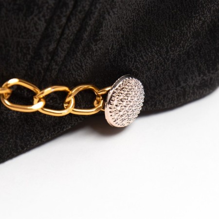 Women's baseball cap with chain color Black, size 56-58-2