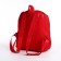 City backpack of textiles on lightning, 2 outer pockets, red color