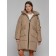 Coat insulated winter female, size 42, color light brown