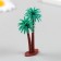 Artificial plant for creativity plastic "Two palm trees" 4,2x6.6 cm