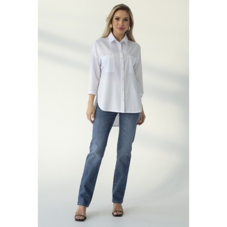 Blouse-tuniki female, size 48, white color-4