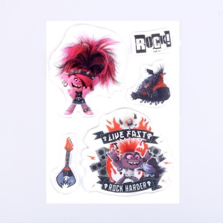 Stickers gel trolls, diz. Rock-1