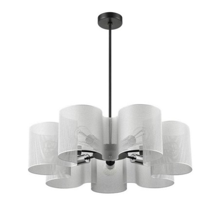 Cross chandelier, 7x60W E27, black color, chrome