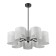 Cross chandelier, 7x60W E27, black color, chrome