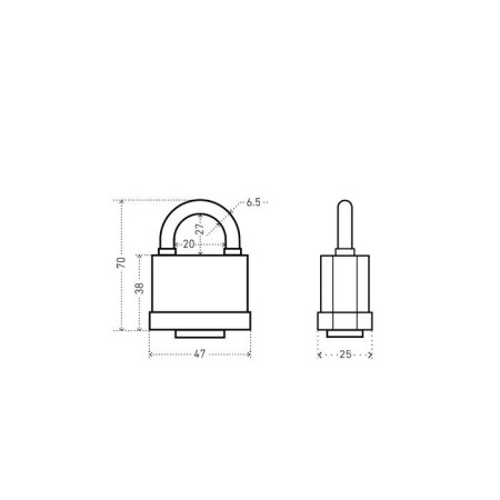 The castle of the hinged "Allur" VS1Ch-374P KA Type1 moisture. With one secret. 3kl. D = 6.5 mm-2