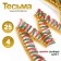 Red-green braid “brushes”, width 4 cm, in package 25 m