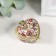 Casmic Coramics Heart "Flower Wooden" 4,1x4.2x2.4 cm