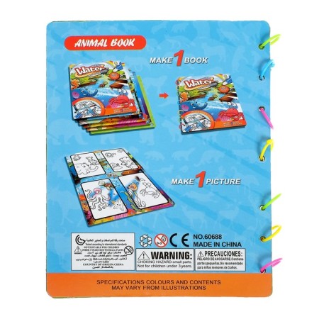 A book for drawing water "Animal World" with a water marker-5