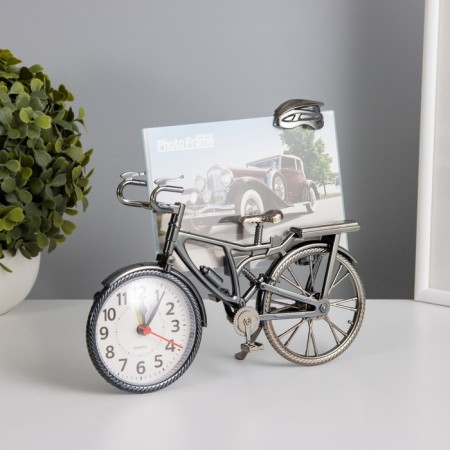 Photo frame Plastic with clock "Bicycle" 10x15 cm, 18x22 cm-2