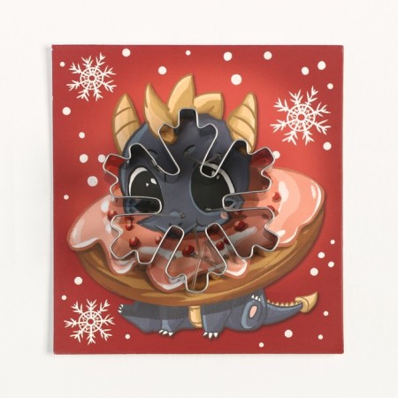 Set gift Ethel "Winter Day": Kit. towel, stand under hot, mold-4