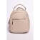 Women's backpack, eco -leather, ludor beige, 23x13x26 cm