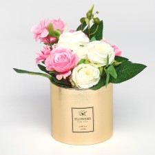 Gift hats, packaging, “Flowers”, gold, 12 x 12 cm