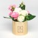 Gift hats, packaging, “Flowers”, gold, 12 x 12 cm